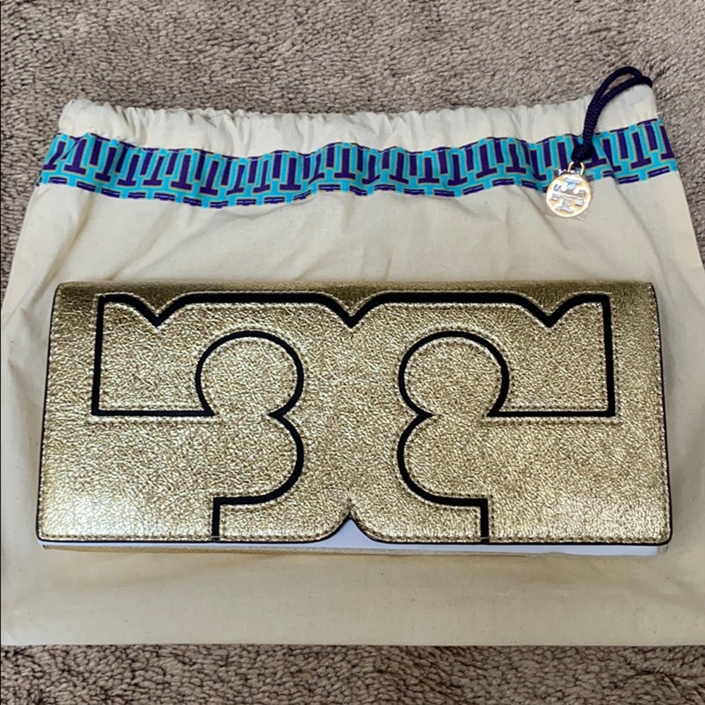 Tory Burch Gold Clutch